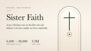 Sister Faith, a Christian voice to watch on YouTube: 6,400 to 38,000 subscribers in 2026 and 3.3 million total views